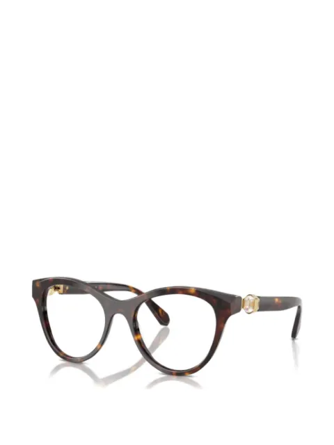 Swarovski tortoiseshell-effect cat-eye glasses