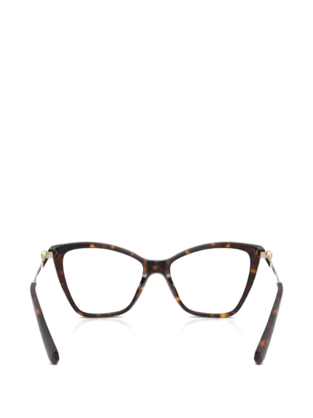 Swarovski tortoiseshell cat-eye glasses - Marrone