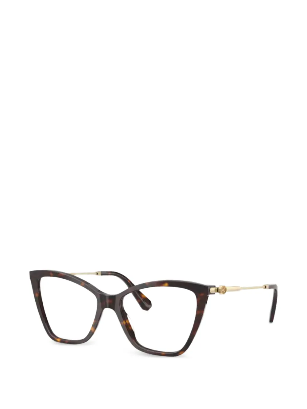 Swarovski tortoiseshell cat-eye glasses - Marrone