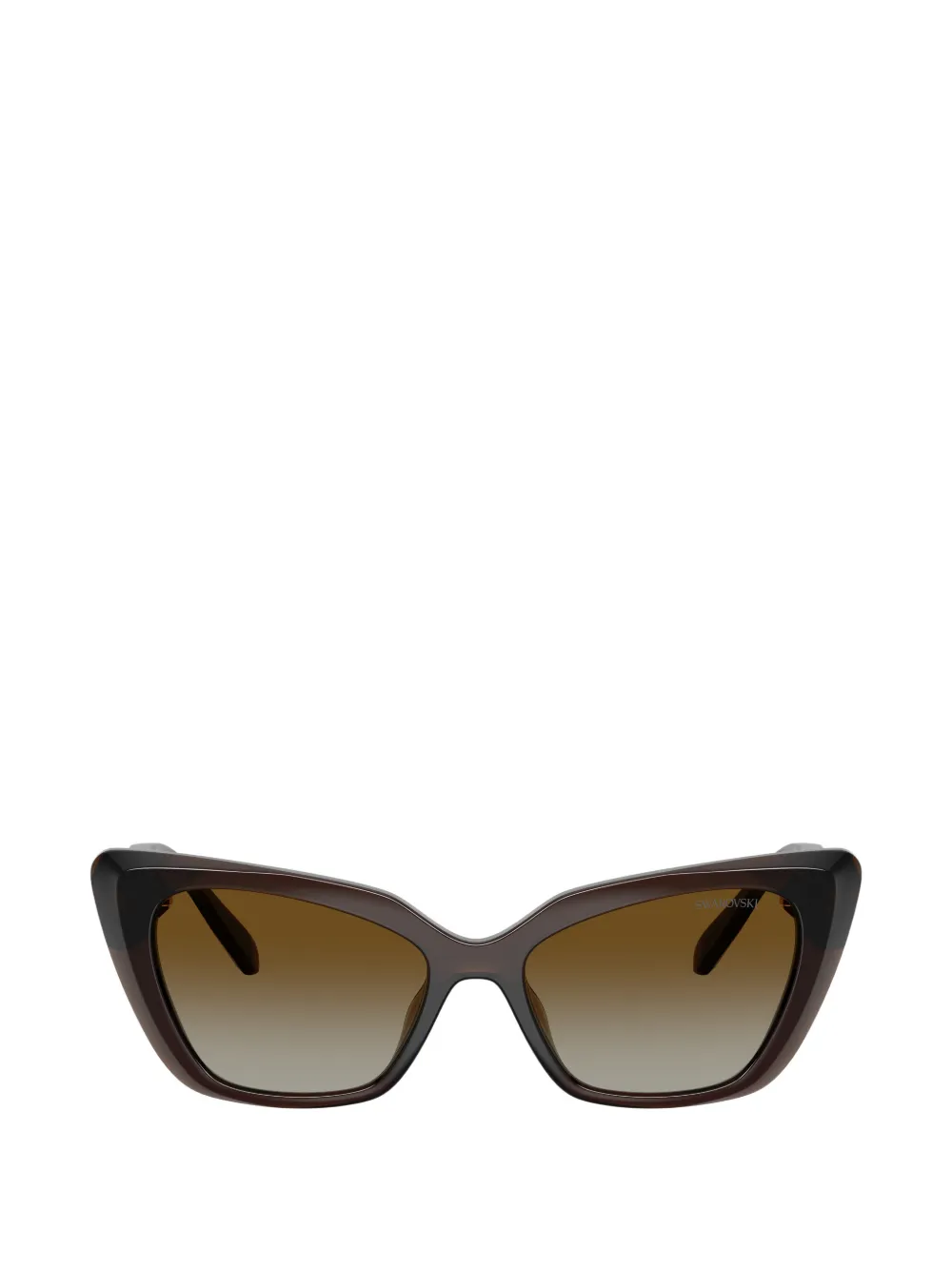 Swarovski crystal-embellished cat-eye sunglasses - Marrone