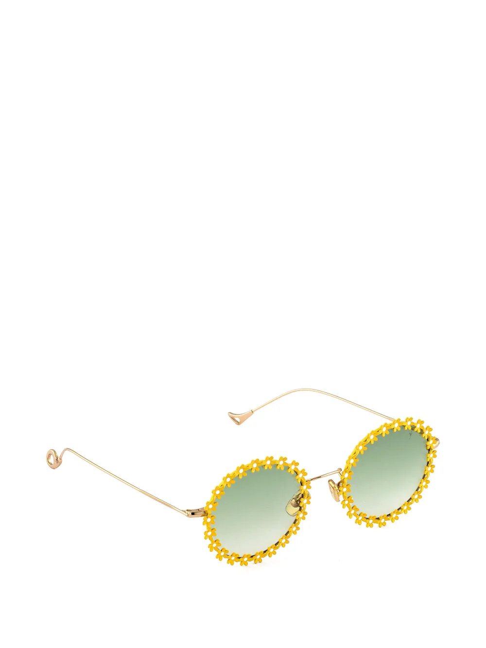 Eyepetizer Lulu daisy-frame round-frame sunglasses - Giallo