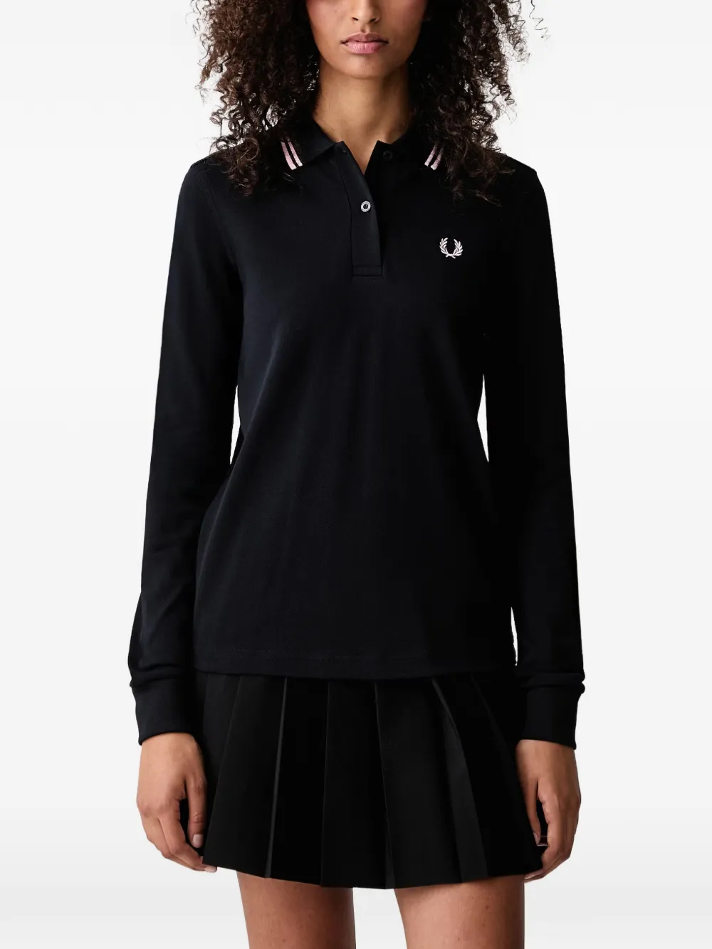 Fred Perry long-sleeve polo shirt - Blu
