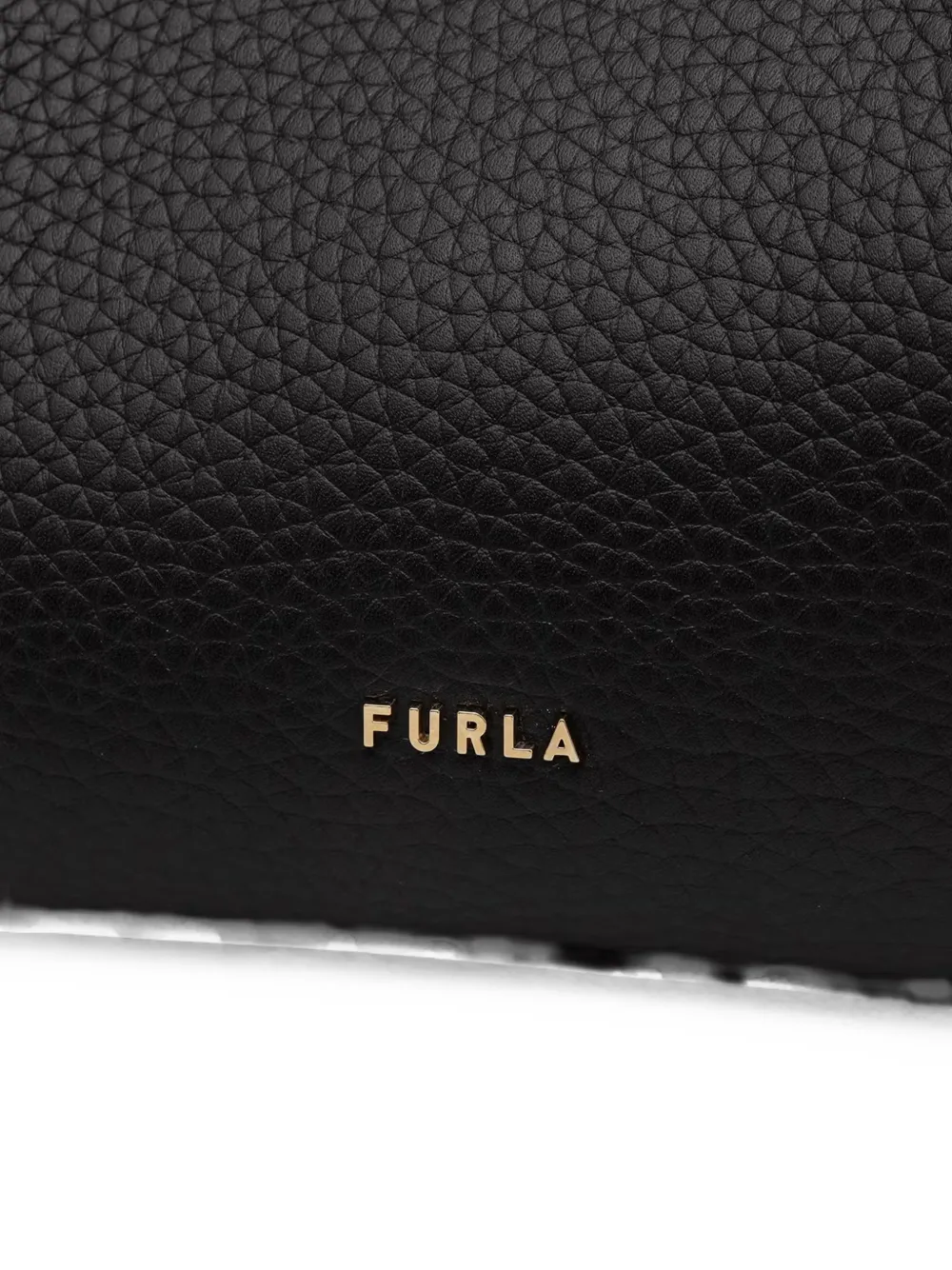 Furla Shopper van bewerkt leer Zwart