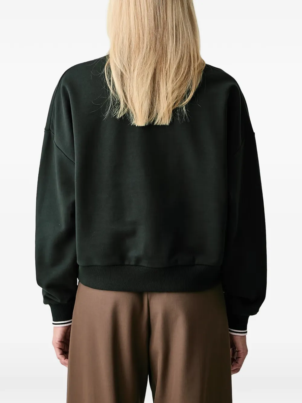 Fred Perry Sweater met geborduurd logo Groen