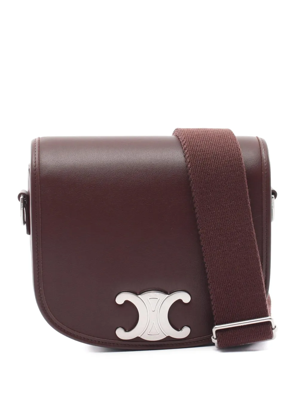 Celine Pre-Owned 2000-2026 Leather Besace Strap Triomphe crossbody bag - Marrone