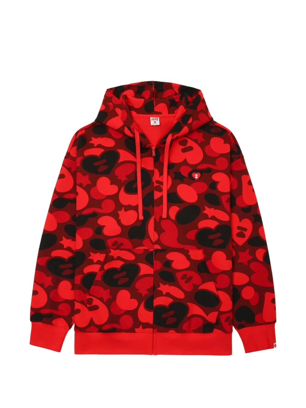 APEE™ by *A BATHING APE® heart-camo zip-up hoodie