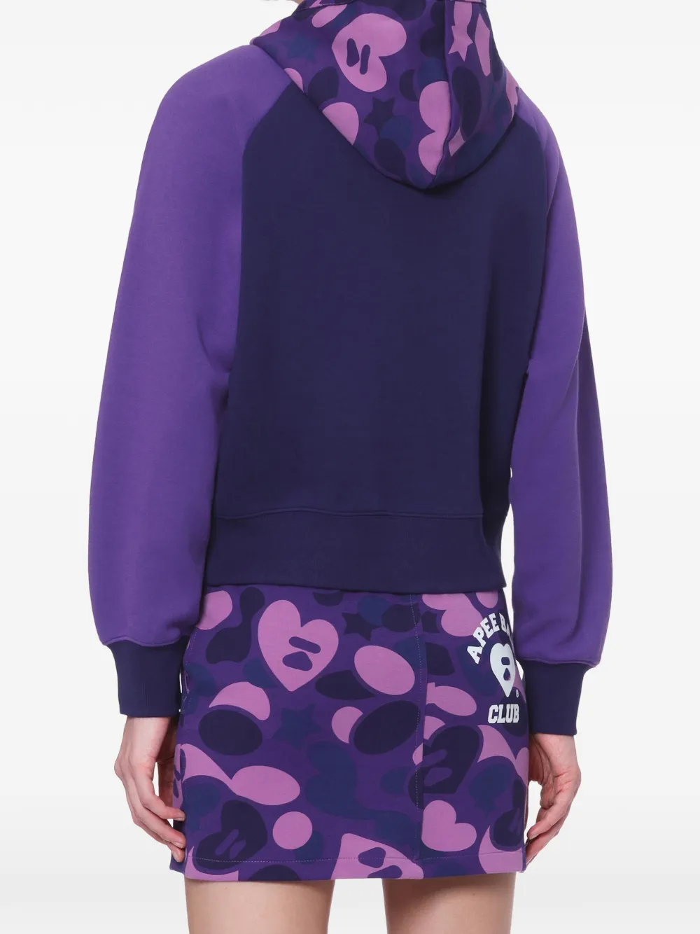 APEE™ by *A BATHING APE Hoodie met camouflageprint en hart-patch Blauw