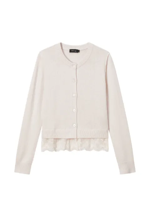 tout a coup lace-trim cardigan