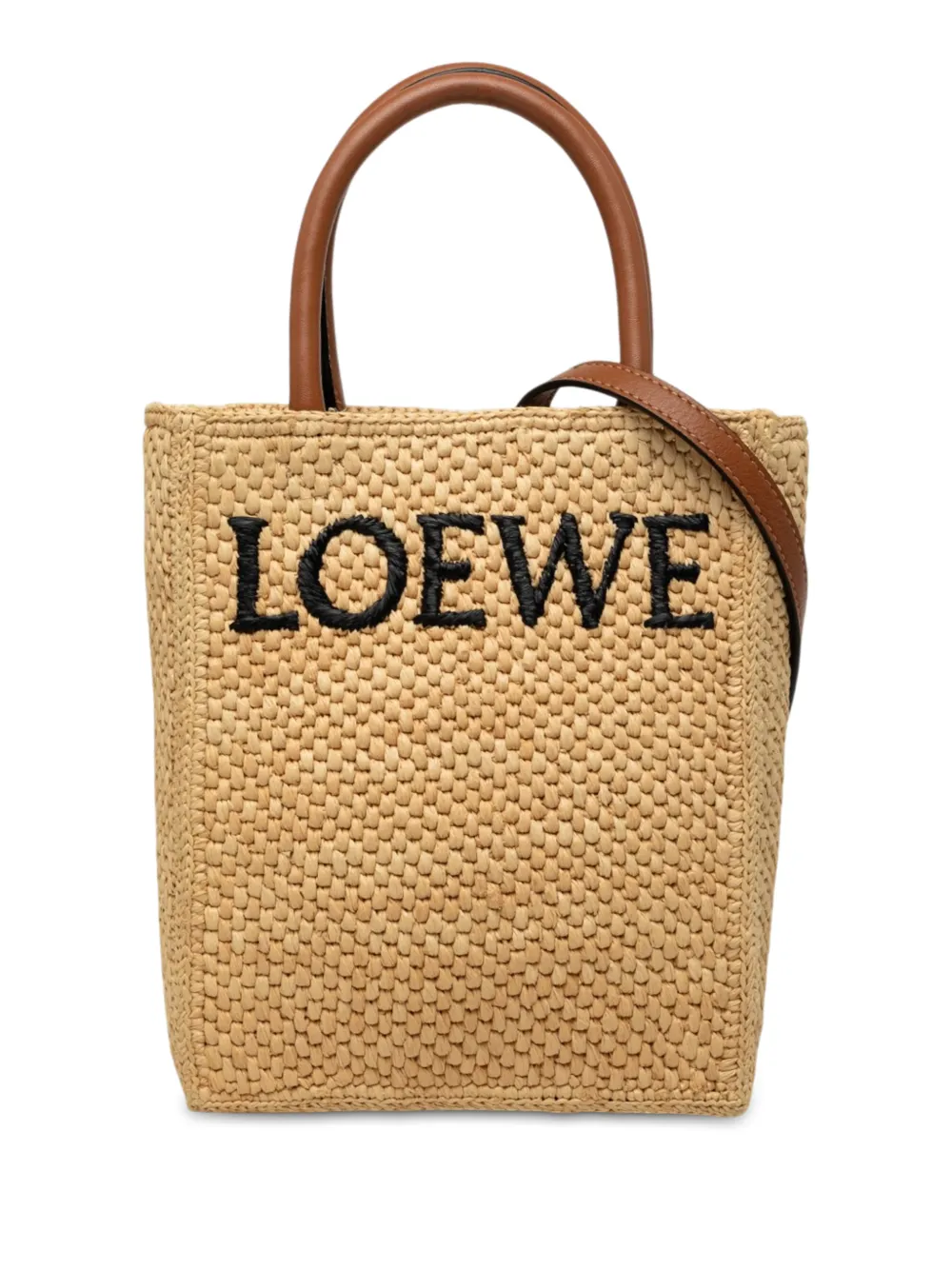 Loewe Pre-Owned 2023 Raffia Standard A5 Satchel-Tasche - Nude