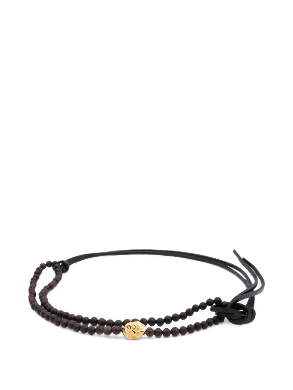 Alysi beaded hammered-pendant necklace