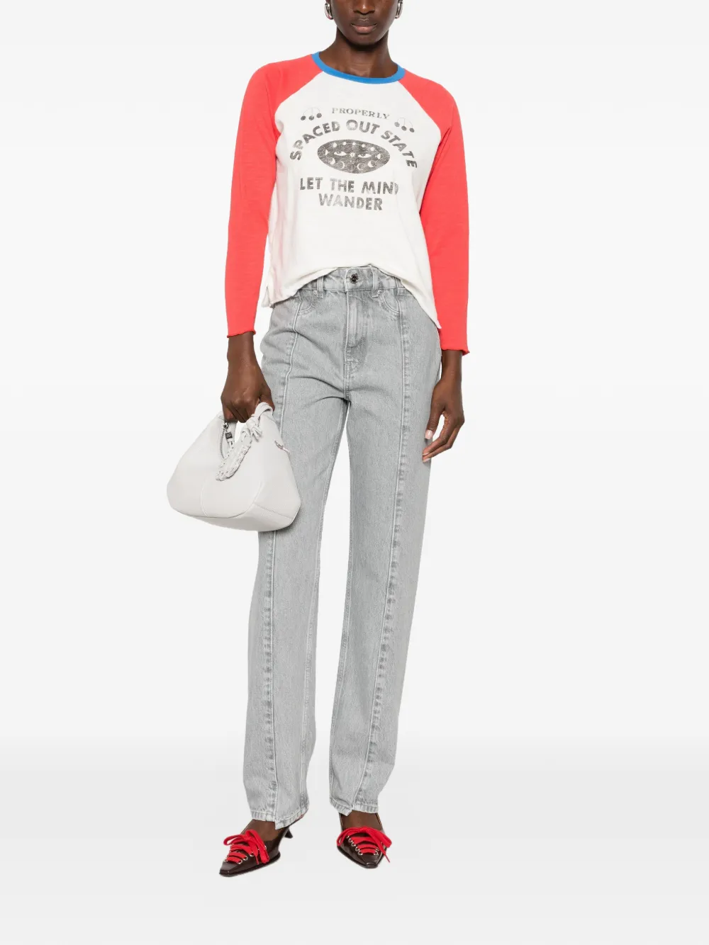 MOTHER The Vintage Sporty Concert T-shirt met grafische print Wit