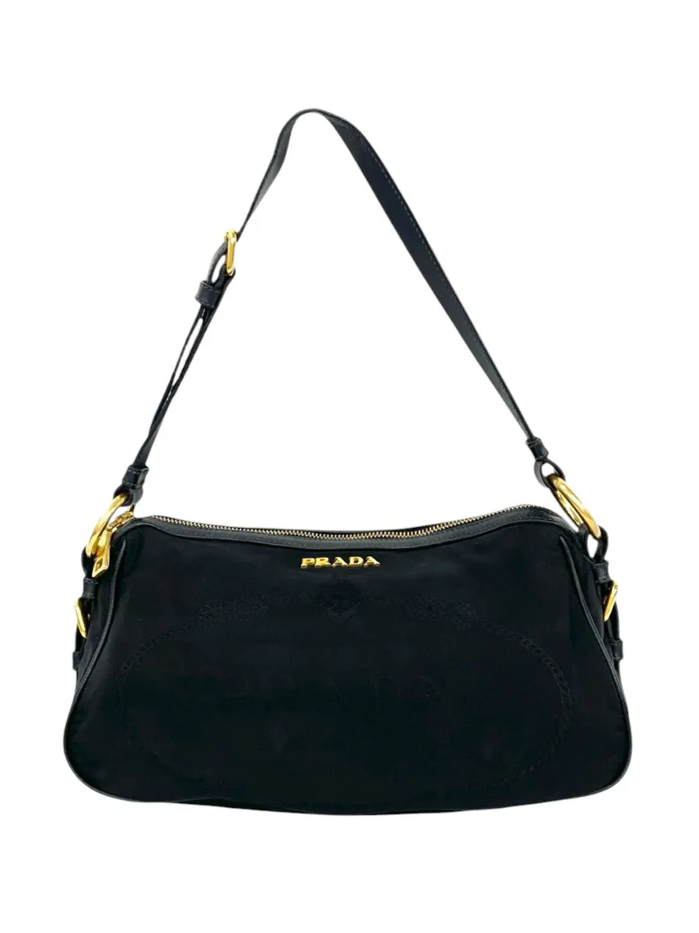 Prada Pre-Owned 2000-2013 Canapa Logo Tessuto Schultertasche - Schwarz