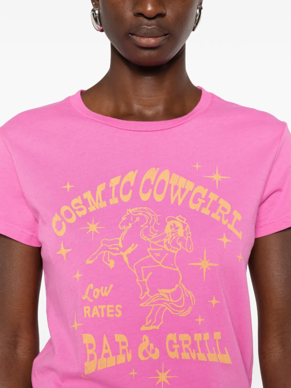 MOTHER The Lil Goodie T-shirt met grafische print Roze