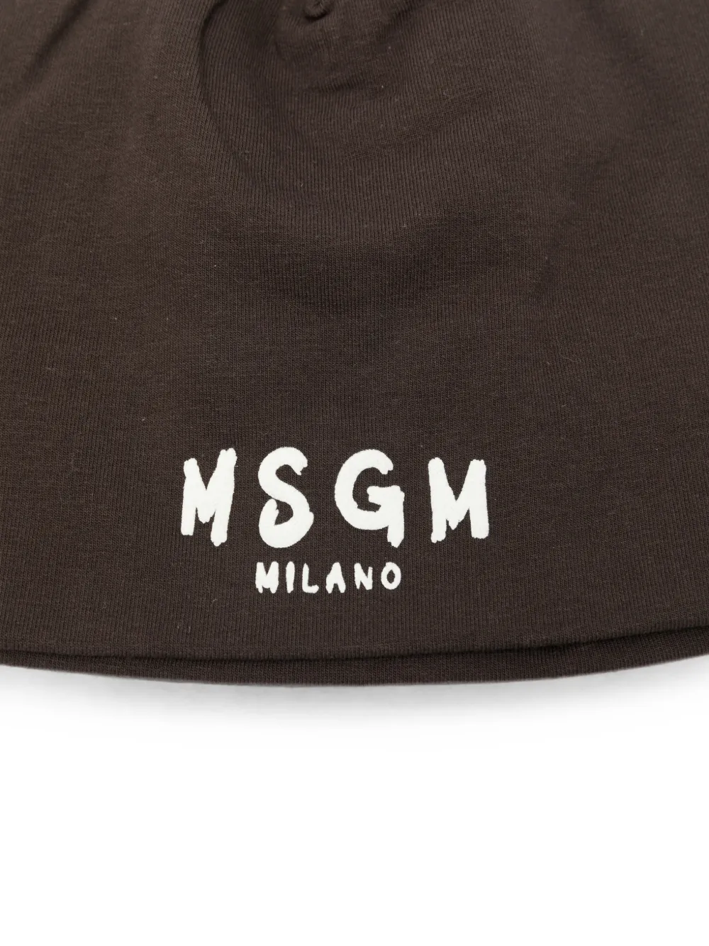 MSGM Kids Muts met logoprint Bruin