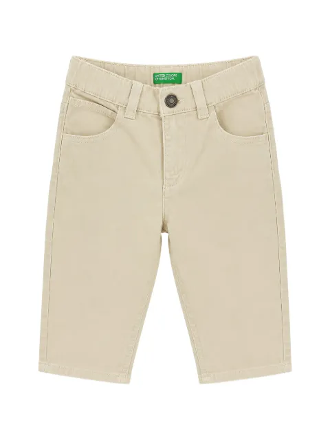 Benetton elasticated-waist straight-leg trousers