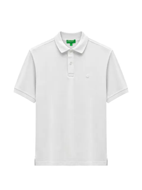 Benetton logo-embroidered piqué polo shirt