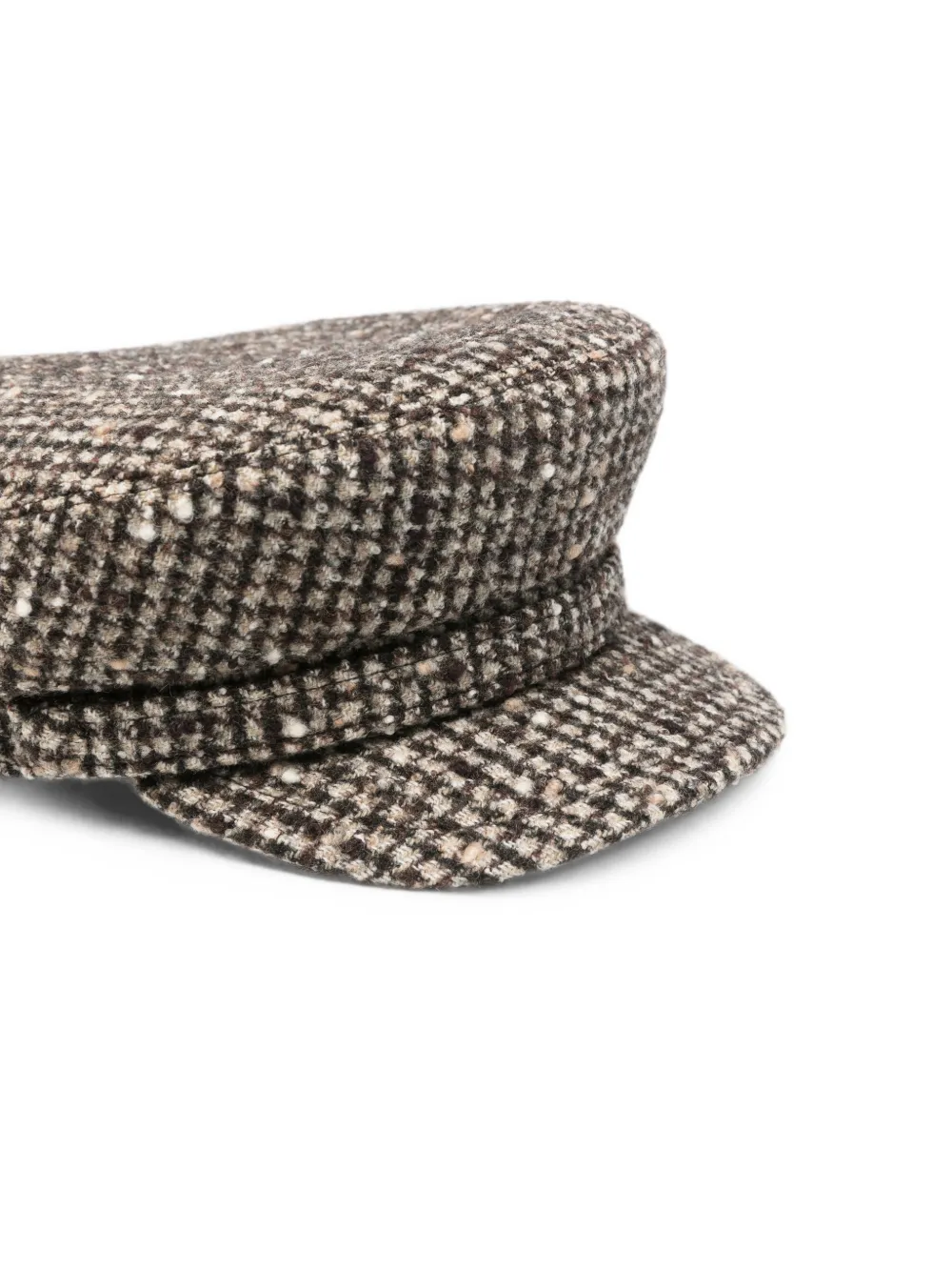 Borsalino Brest tweed baker boy hat Bruin