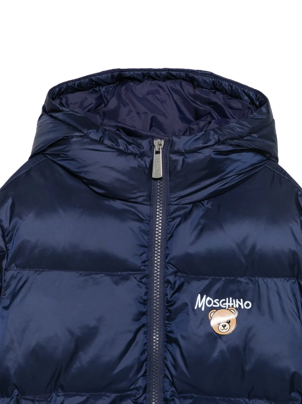 Moschino Kids Teddy Bear gewatteerd jack Blauw