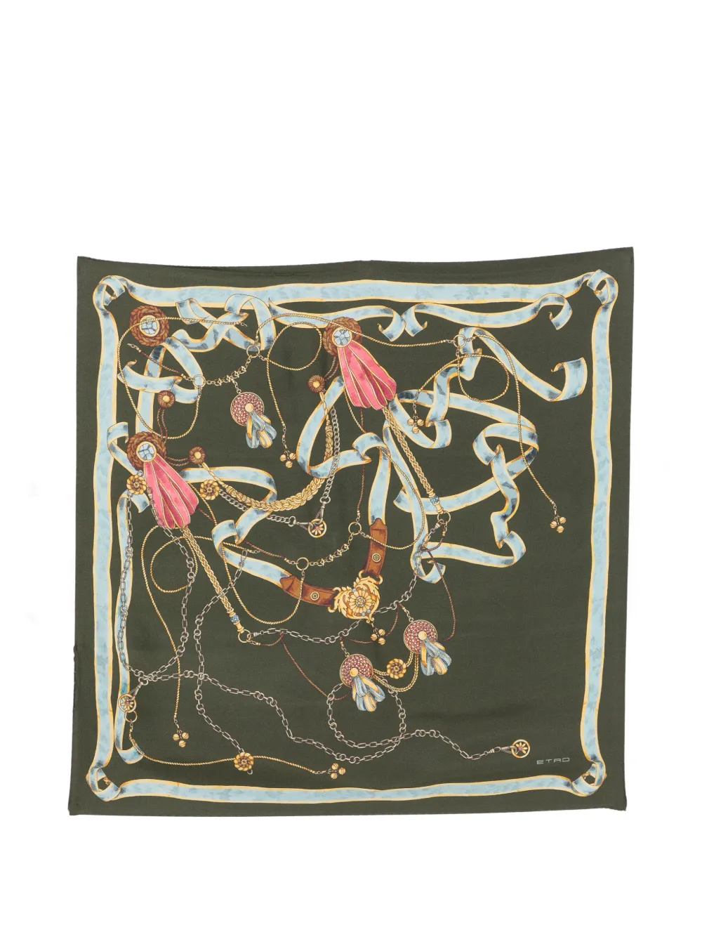 ETRO ribbon-print silk scarf