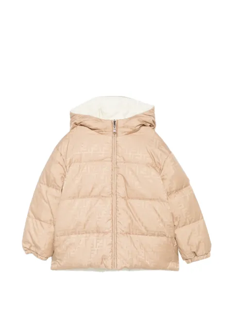 Fendi Kids reversible FF logo hooded puffer jacket