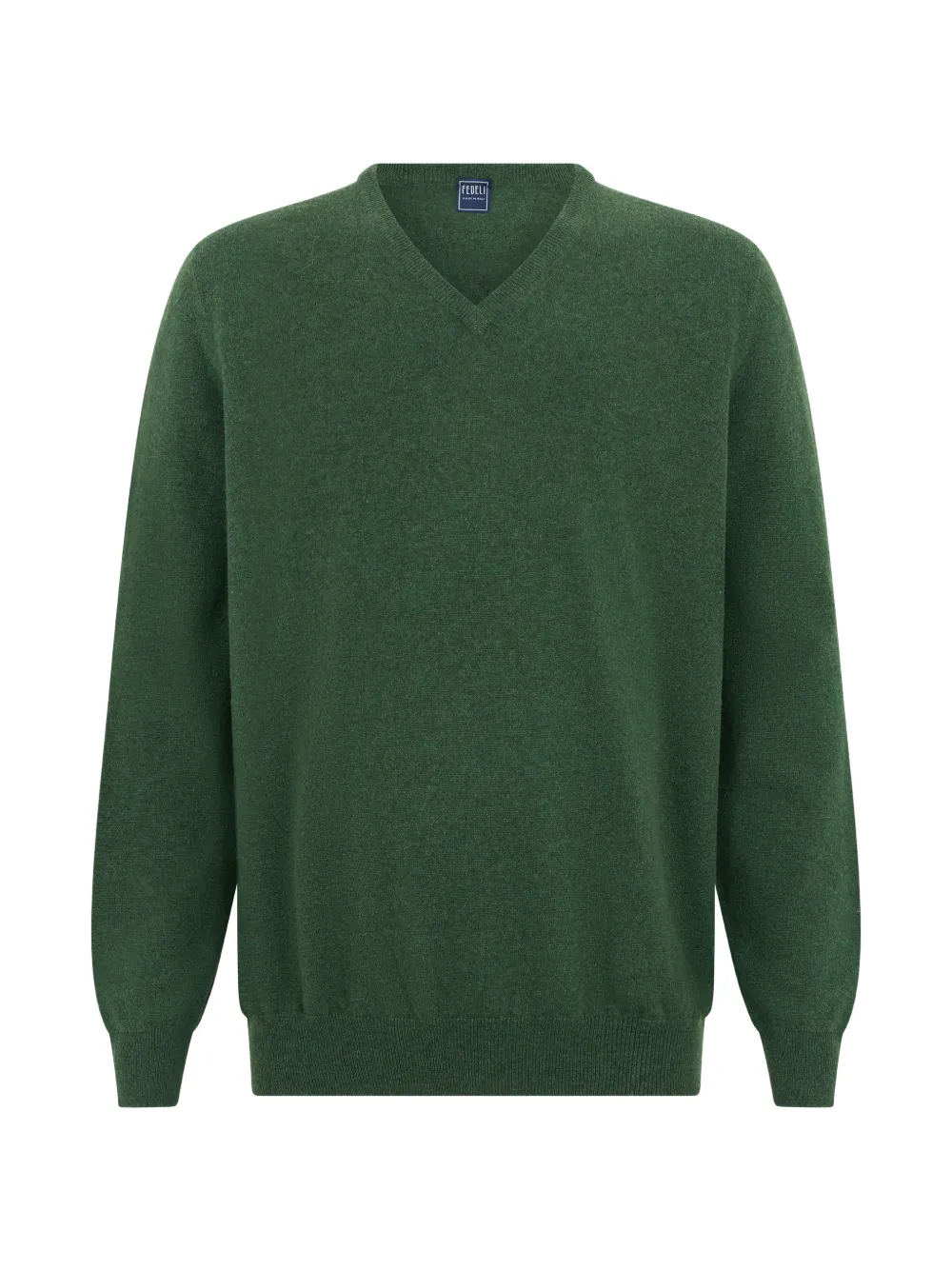 Fedeli V-neck cashmere sweater - Verde