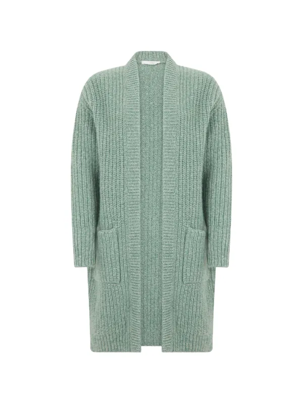 Fedeli Ribbed-knit Cashmere Cardigan in Green