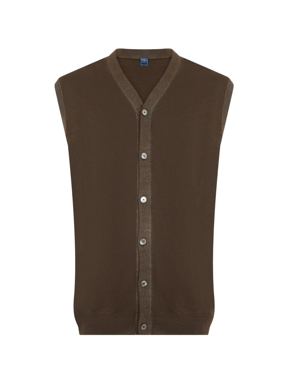 Fedeli sleeveless V-neck vest · 56