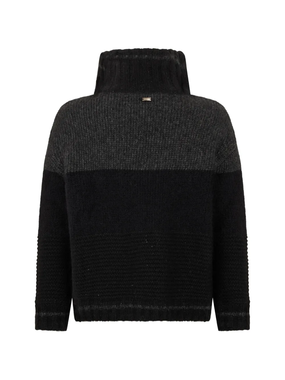 Herno Vest met trechterhals en pailletten Zwart