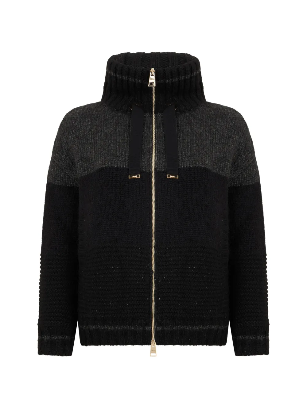 Herno sequin-embellished funnel-neck cardigan · 42