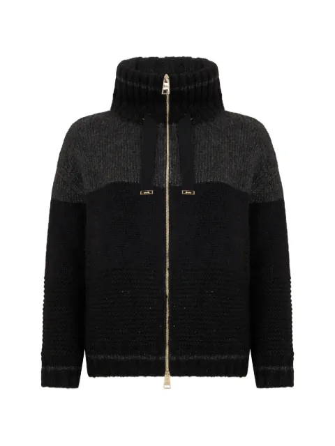 Herno sequin-embellished funnel-neck cardigan