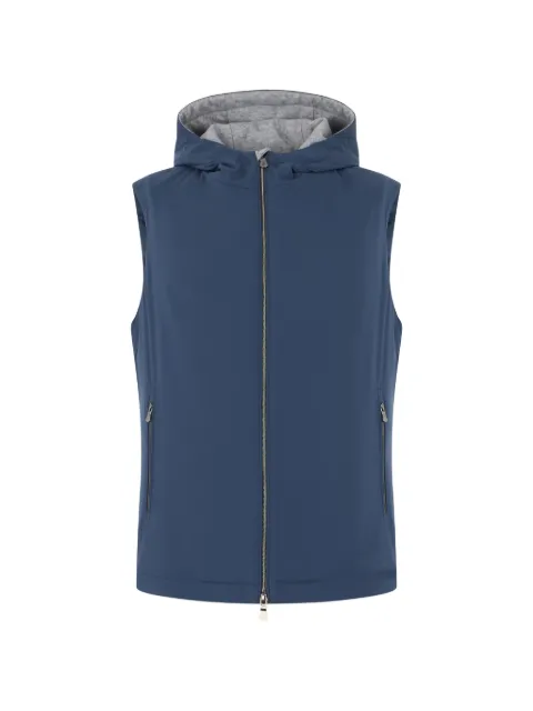 Fedeli hooded zip-up gilet