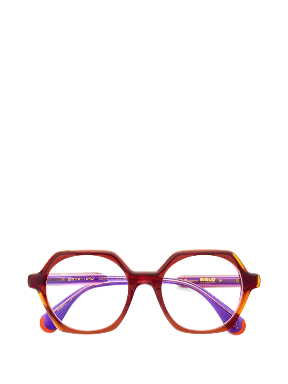 Etnia Barcelona Brutal No.32 geometric-frame glasses - Marrone