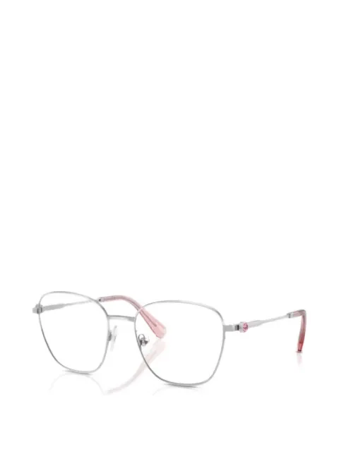 Swarovski crystal-embellished geometric-frame glasses
