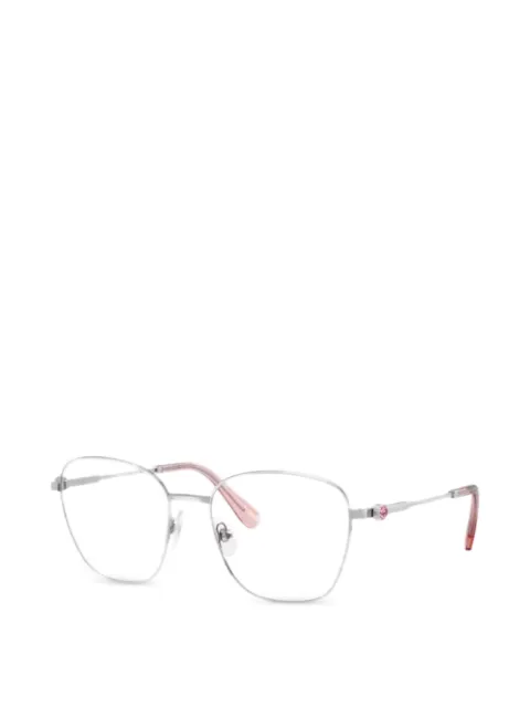 Swarovski crystal-embellished geometric-frame glasses