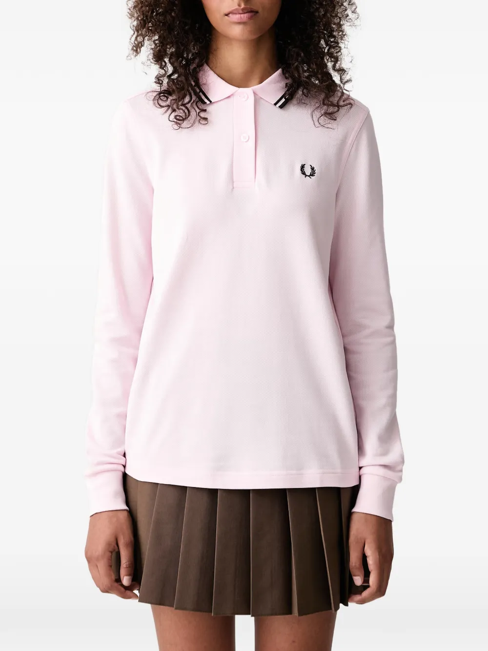 Fred Perry Poloshirt met lange mouwen Roze