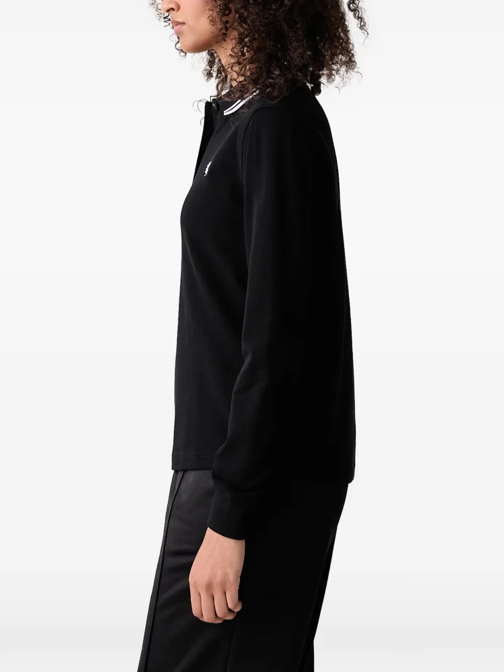 Fred Perry Poloshirt met lange mouwen Zwart