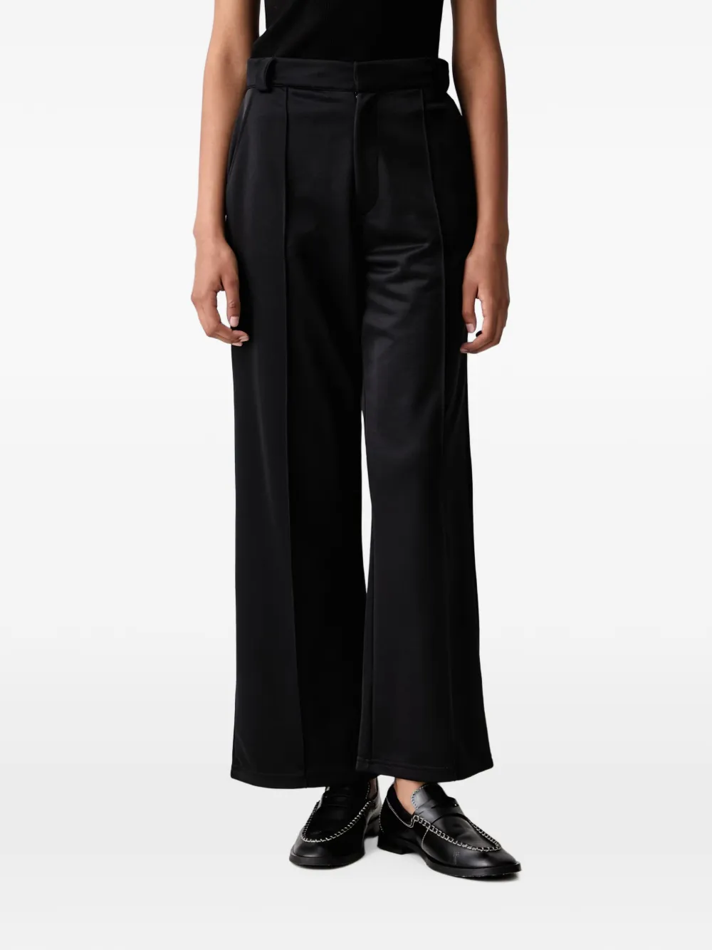 Fred Perry logo-embroidered wide-leg trousers