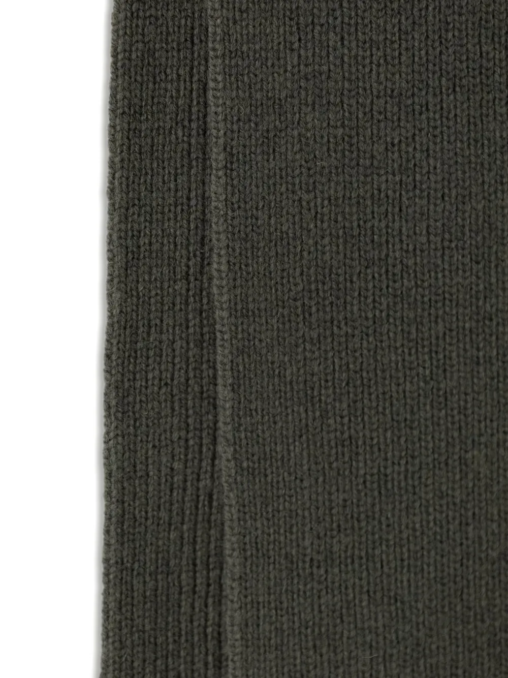 Fred Perry Ribgebreide sjaal met geborduurd logo Groen