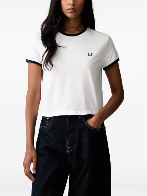 Fred Perry logo-embroidered ringer T-shirt