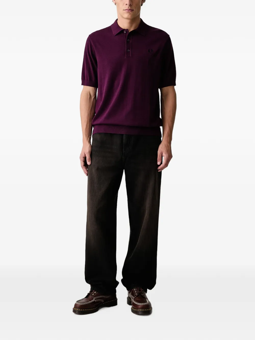 Fred Perry Katoenen poloshirt Paars
