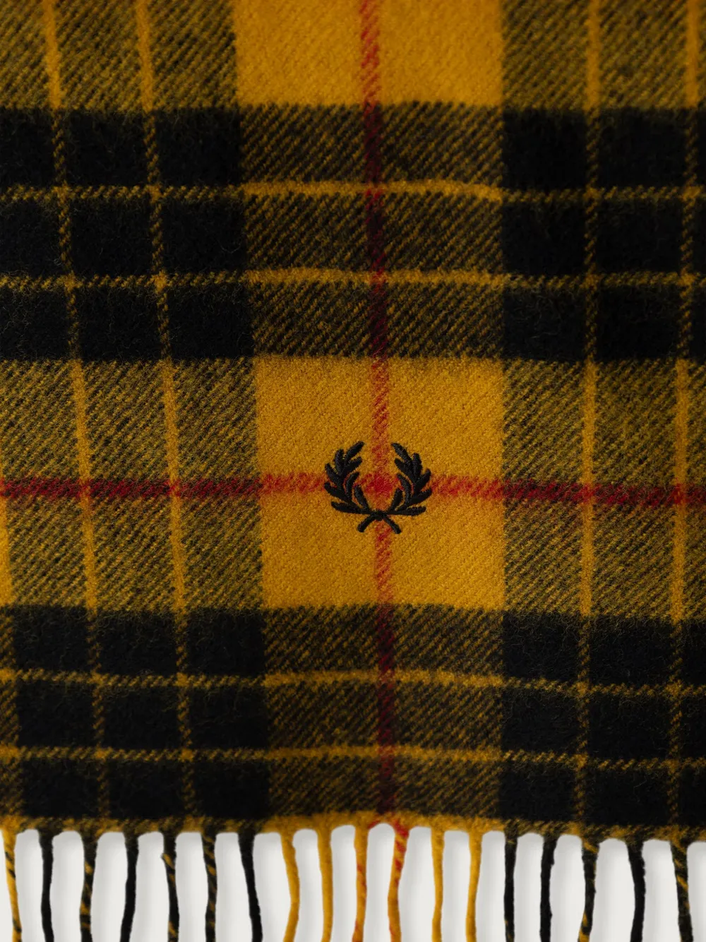 Fred Perry Lamswollen sjaal Geel