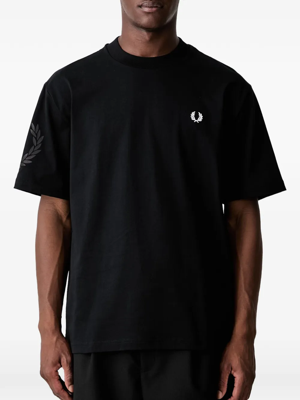 Fred Perry Katoenen T-shirt Zwart