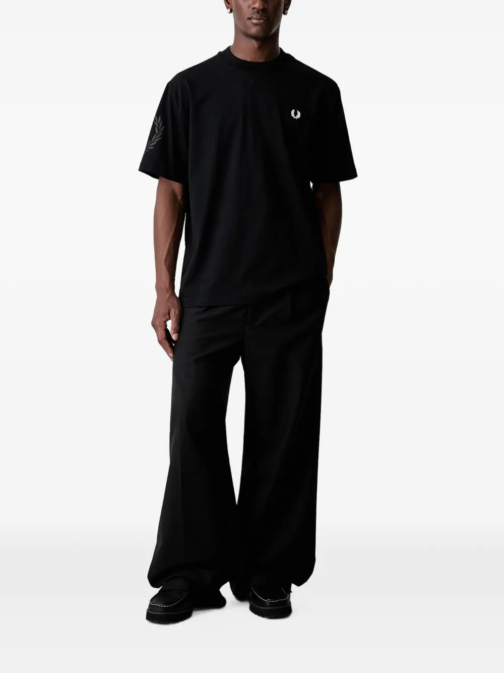 Fred Perry Katoenen T-shirt Zwart