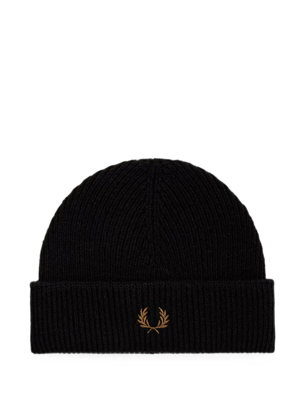Fred Perry Wool Beanie Hat In Black