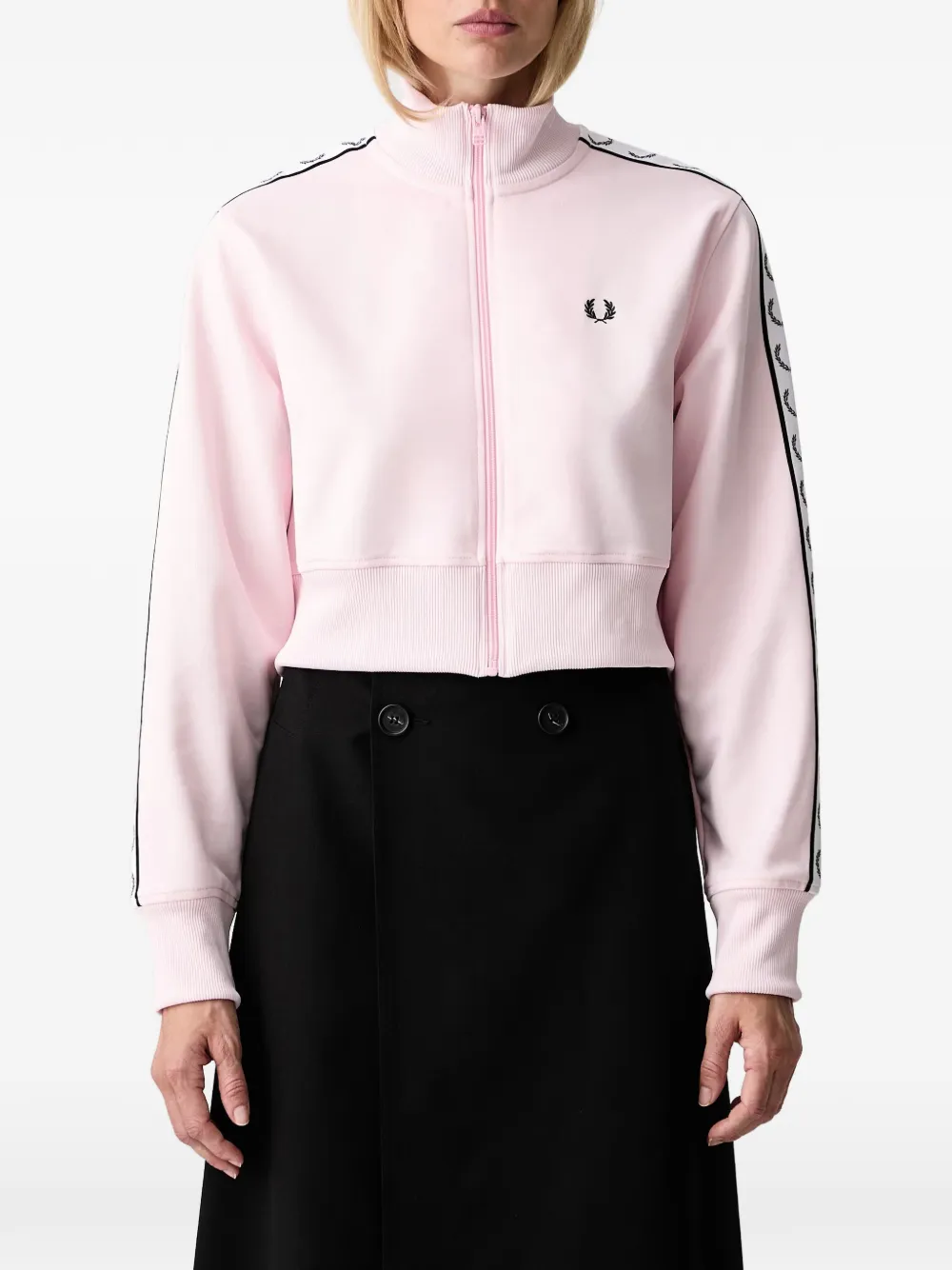 Fred Perry Sweater met geborduurd logo Roze