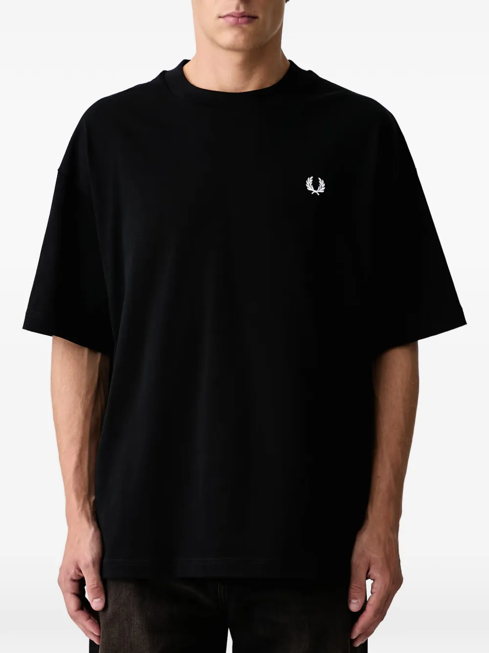 Fred Perry Oversized T-shirt Zwart