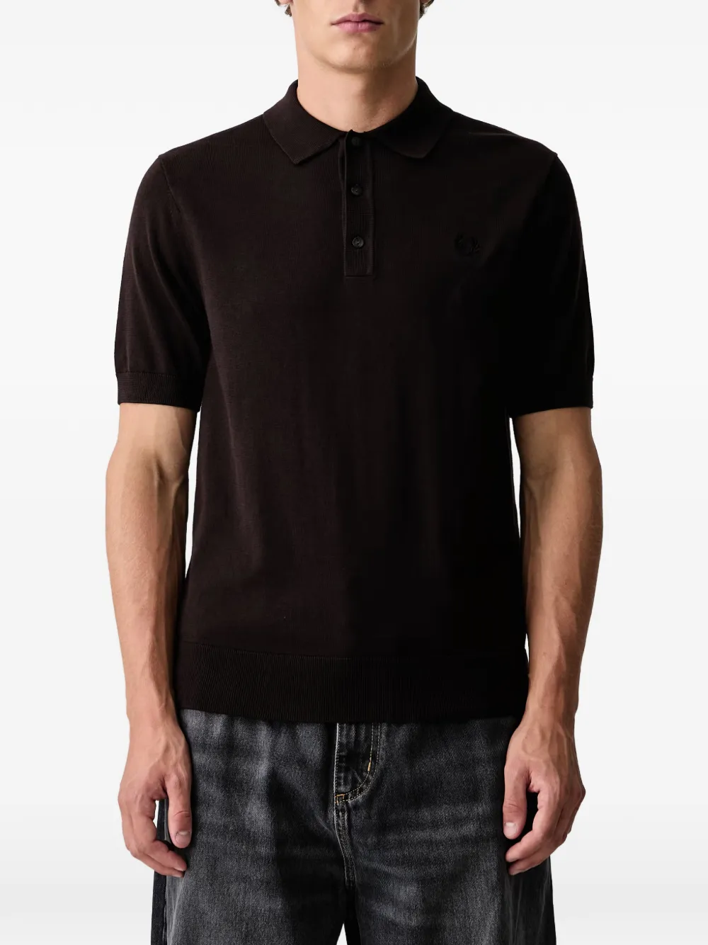 Fred Perry Katoenen poloshirt Bruin