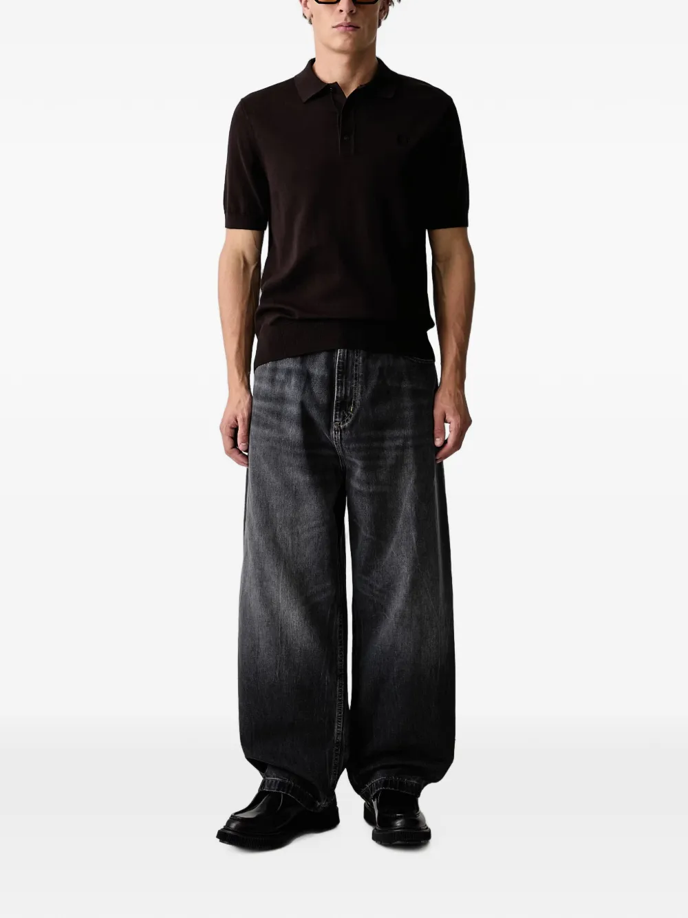 Fred Perry Katoenen poloshirt Bruin