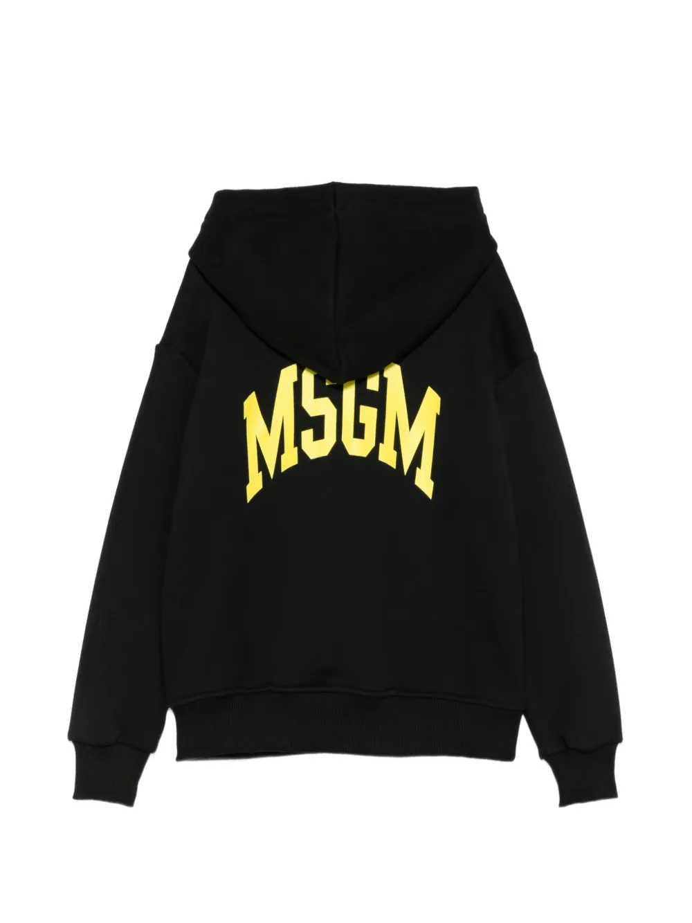 MSGM Kids Hoodie met logoprint Zwart