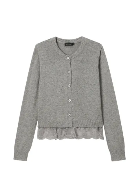 tout a coup lace-trim cardigan